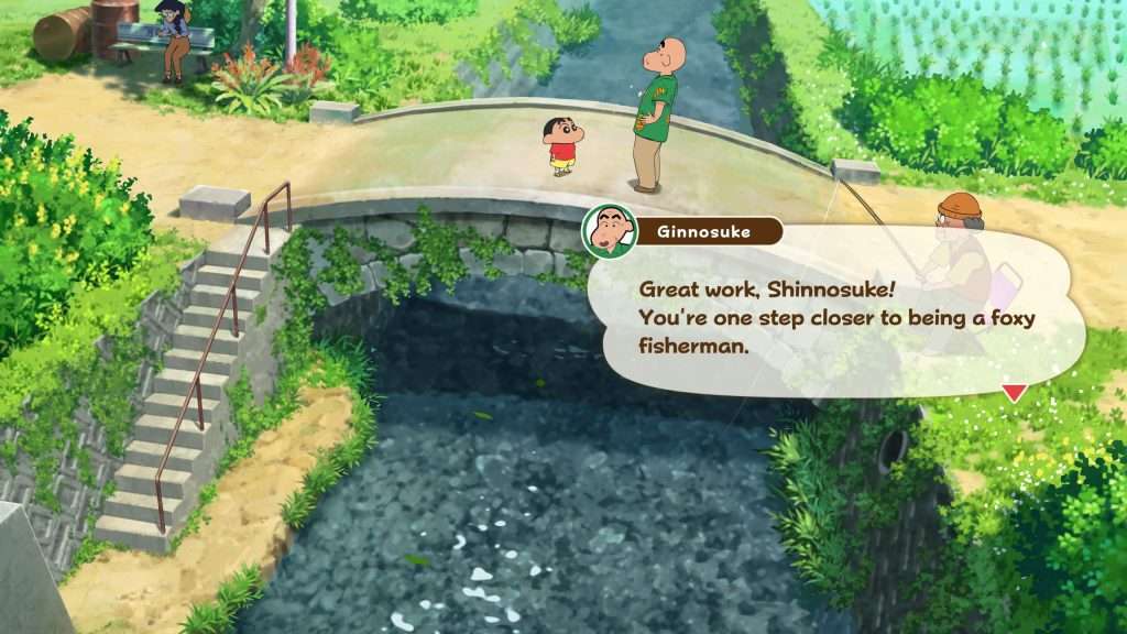 Shin chan: Shiro and the Coal Town Review - learning to fish